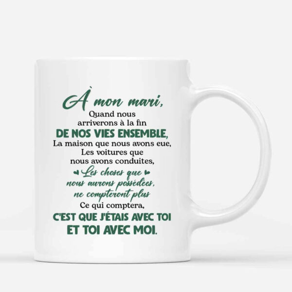 A Mon Mari – Cadeau Personnalise  Mug pour Homme