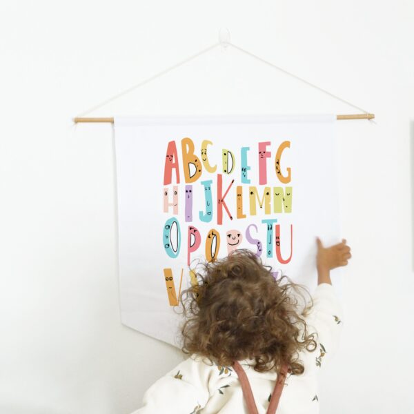 ABC alphabet Wood Pennant Nursery Wall Decor