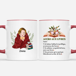 Accro Aux Livres – Cadeau Personnalise  Mug Pour Anniversaire