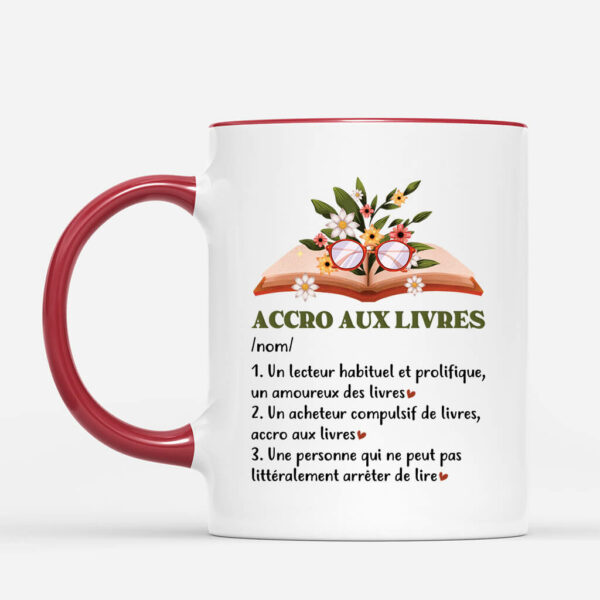 Accro Aux Livres – Cadeau Personnalise  Mug Pour Anniversaire