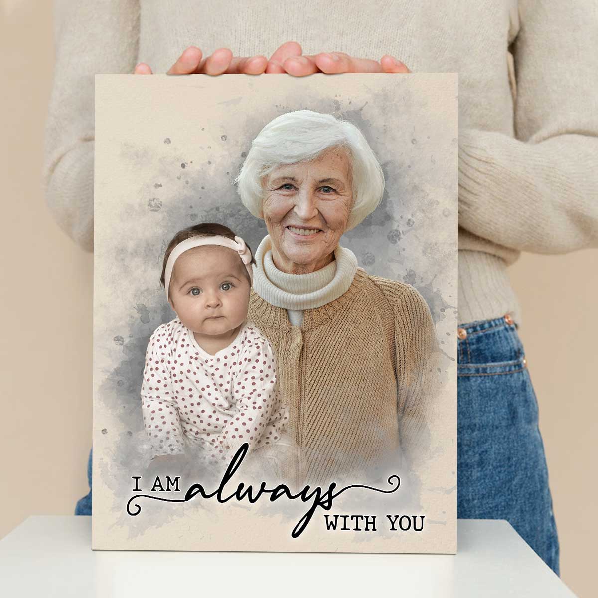 Add Loved One To Photo Custom Canvas, Loss Of Father-Mother Gift, Family Portrait From Photos, Memorial Gift For Dad Mom - Best Personalized Gifts For Everyone Add Loved One To Photo Custom Canvas, Loss Of Father-Mother Gift, Family Portrait From Photos, Memorial Gift For Dad Mom - Best Personalized Gifts For Everyone