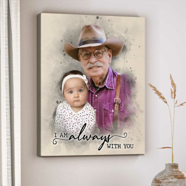 Add Loved One To Photo Custom Canvas, Loss Of Father-Mother Gift, Family Portrait From Photos, Memorial Gift For Dad Mom – Best Personalized Gifts For Everyone
