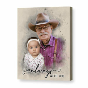 Add Loved One To Photo Custom Canvas Loss Of Father Mother Gift Family Portrait From Photos Memorial Gift For Dad Mom Best Personalized Gifts For Everyone 7