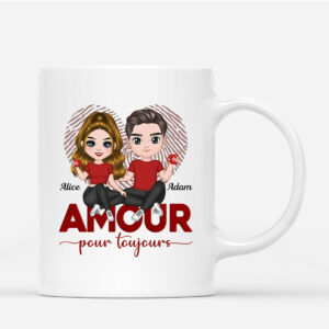 Amour Pour Toujours – Cadeau Personnalise  Mug pour Couples Amoureux