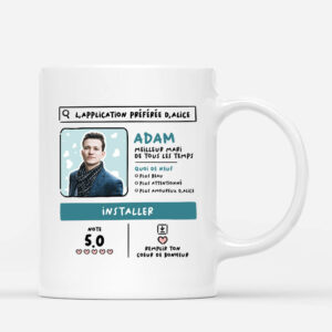 Application Preferee d_Emma – Cadeau Personnalise  Mug pour Couple