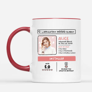 Application Preferee d_Emma – Cadeau Personnalise  Mug pour Couple