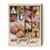 Aunt Custom Photo Collage Canvas, Best Aunt Ever Personalized Gift For Aunt, Aunt Gift From Niece Nephew – Best Personalized Gifts For Everyone