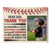 Baseball Dad Gift From Son Daughter, Baseball Gift For Dad, Thank You Dad Sign