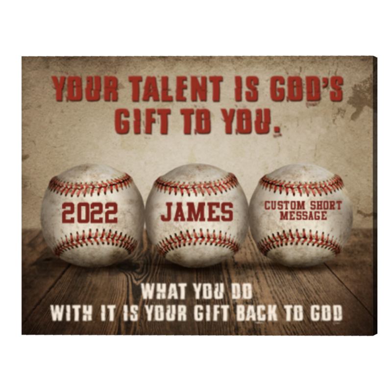 Baseball Your Talent Is God's Gift To You Canvas, Custom Gifts For Baseball Player, Baseball Motivational Gift - Best Personalized Gifts For Everyone Baseball Your Talent Is God's Gift To You Canvas, Custom Gifts For Baseball Player, Baseball Motivational Gift - Best Personalized Gifts For Everyone