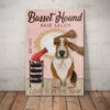 Basset Hound Hair Salon Canvas