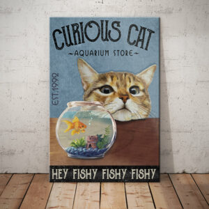 Bengal Cat Aquarium Store Canvas