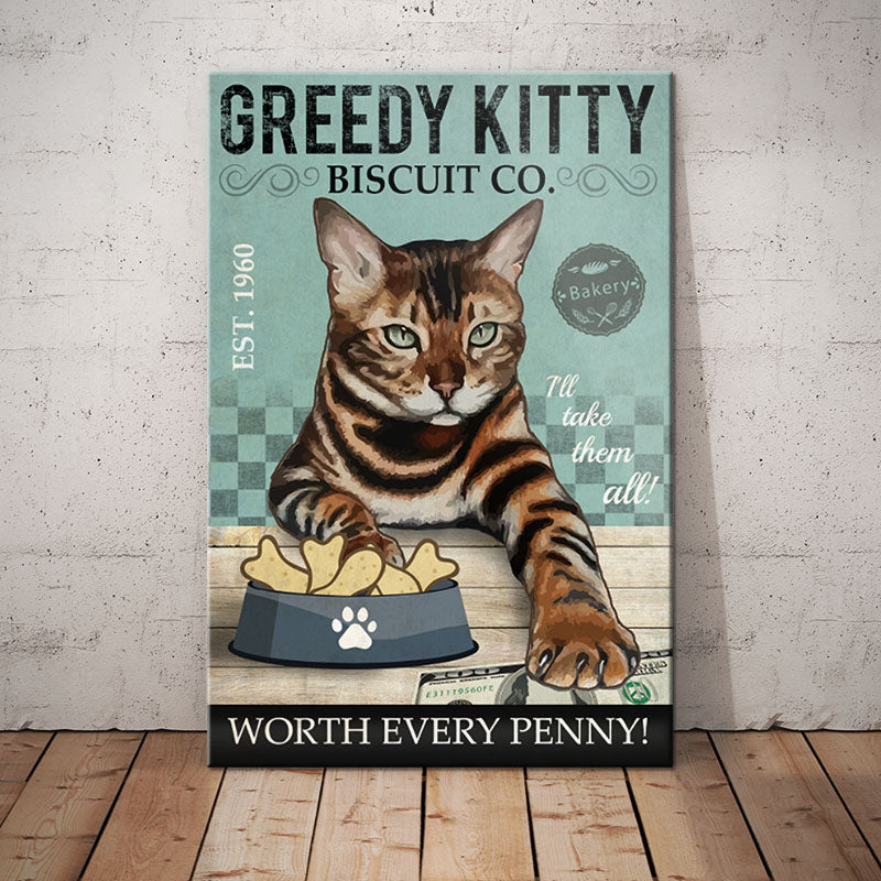 Bengal Cat Biscuit Company Canvas Bengal Cat Biscuit Company Canvas