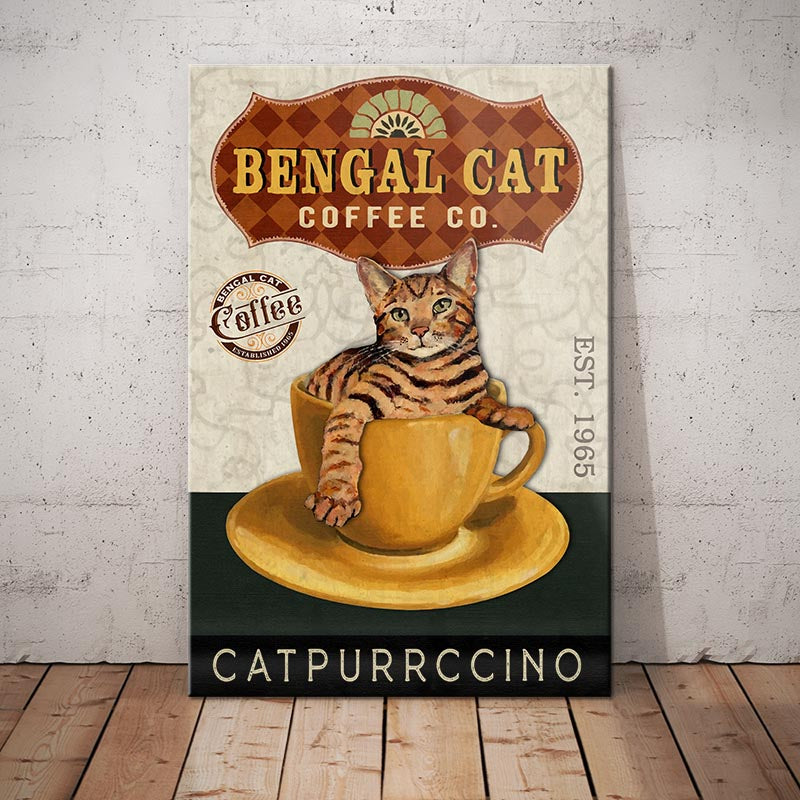 Bengal Cat Coffee Company Canvas Bengal Cat Coffee Company Canvas