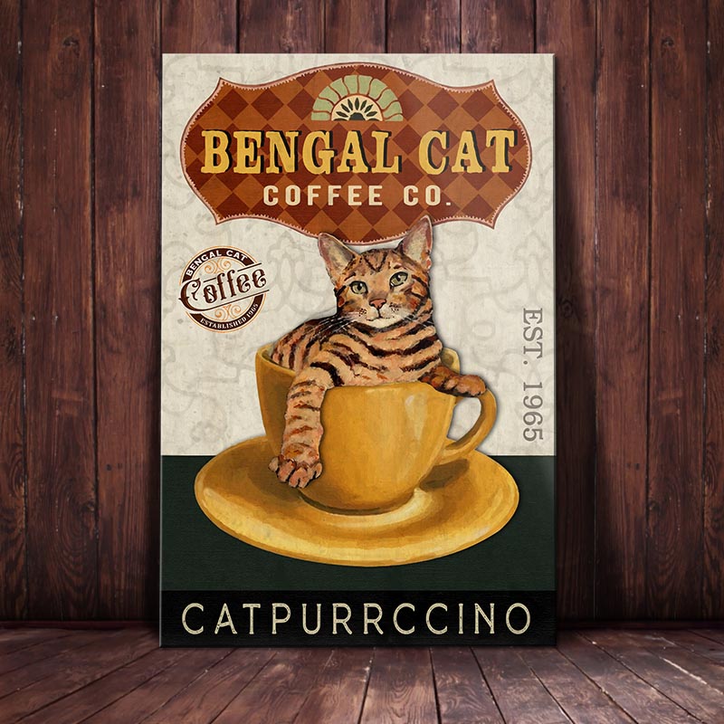 Bengal Cat Coffee Company Canvas Bengal Cat Coffee Company Canvas