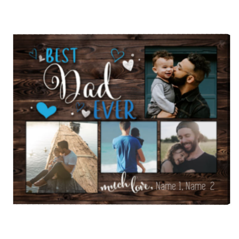 Best Dad Ever Photo Collage Canvas, Father's Day Gifts For Dad From Kids, Personalized Photo Gift For Dad - Best Personalized Gifts For Everyone Best Dad Ever Photo Collage Canvas, Father's Day Gifts For Dad From Kids, Personalized Photo Gift For Dad - Best Personalized Gifts For Everyone
