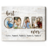 Best Gram Ever Custom Picture Collage Canvas, Mother’s Day Gifts From Grandchildren, Personalized Gram Gifts, Best Grandmother Gift – Best Personalized Gifts For Everyone