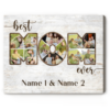 Best Mom Ever Photo Collage, Mother’s Day Gifts From Daughter, Mom Personalized Gifts Canvas