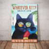 Black Cat Beach Life Canvas