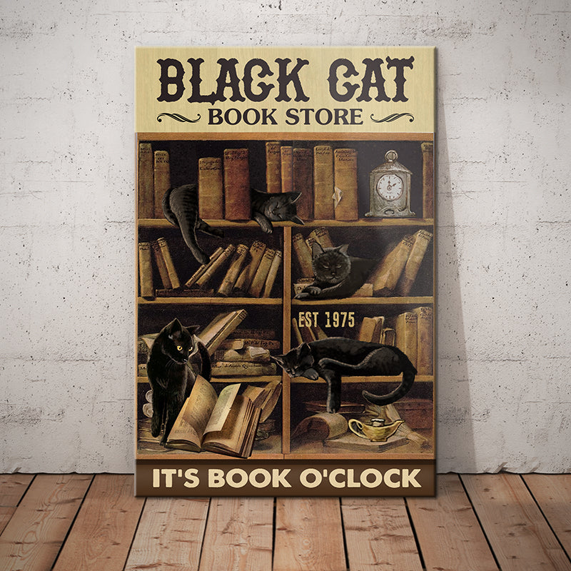 Black Cat Book Store Canvas Black Cat Book Store Canvas