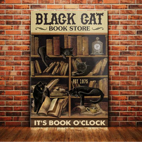 Black Cat Book Store Canvas