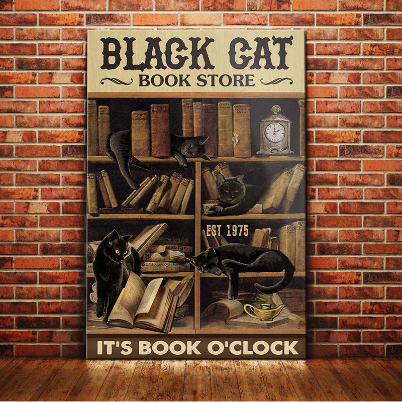 Black Cat Book Store Canvas Black Cat Book Store Canvas