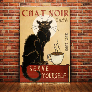 Black Cat Coffee Canvas