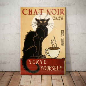 Black Cat Coffee Canvas