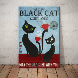 Black Cat Coffee House Canvas