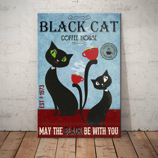 Black Cat Coffee House Canvas