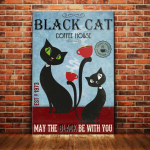 Black Cat Coffee House Canvas