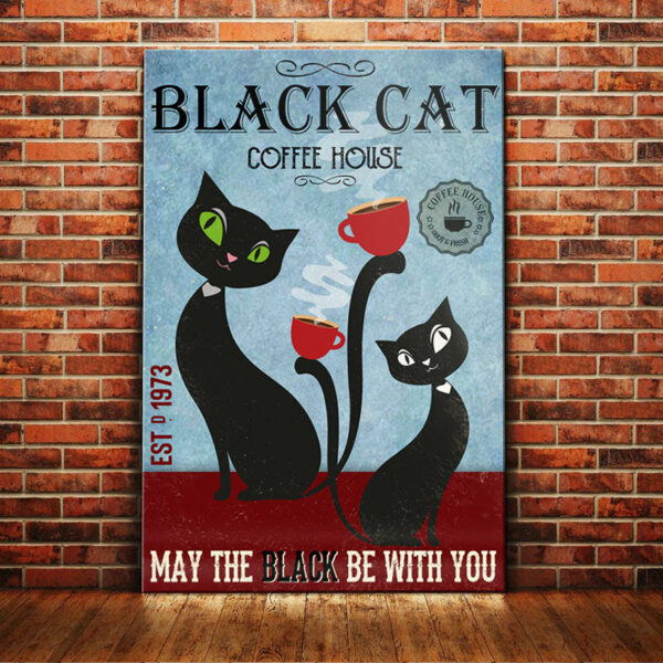 Black Cat Coffee House Canvas