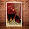 Black Cat Deco Canvas