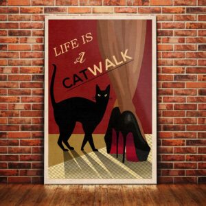 Black Cat Deco Canvas