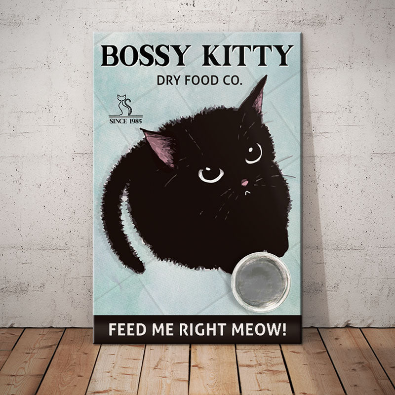 Black Cat Dry Food Company Canvas Black Cat Dry Food Company Canvas