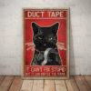 Black Cat Duct Tape Canvas