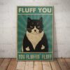 Black Cat Fluff You Canvas