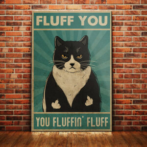 Black Cat Fluff You Canvas