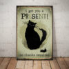 Black Cat Funny Present Canvas