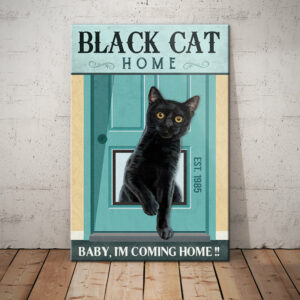Black Cat Home Canvas