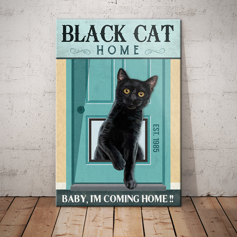 Black Cat Home Canvas Black Cat Home Canvas