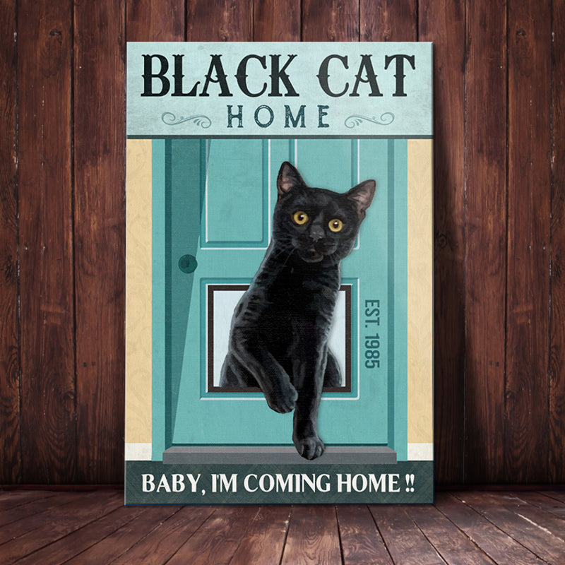 Black Cat Home Canvas Black Cat Home Canvas