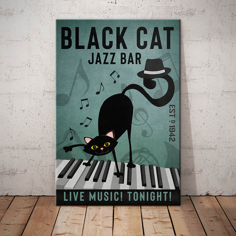 Black Cat Jazz Bar Canvas Black Cat Jazz Bar Canvas
