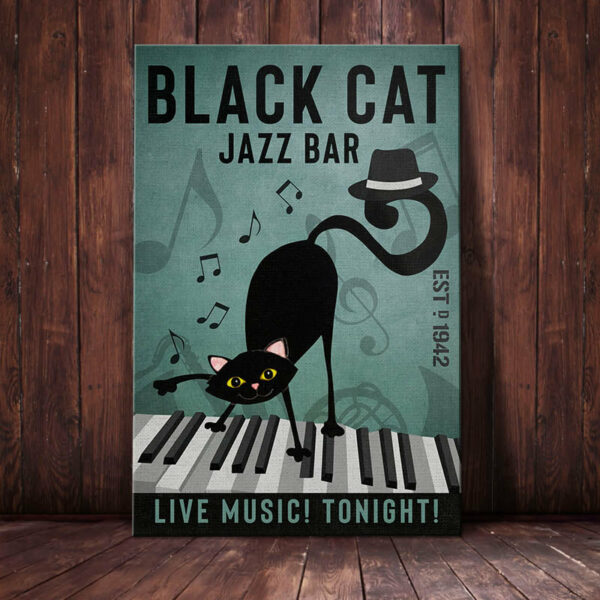 Black Cat Jazz Bar Canvas