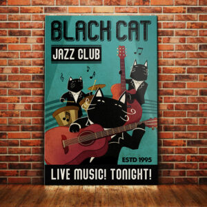 Black Cat Jazz Club Canvas