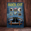 Black Cat Living Room Canvas