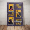 Black Cat Neighborhood Canvas