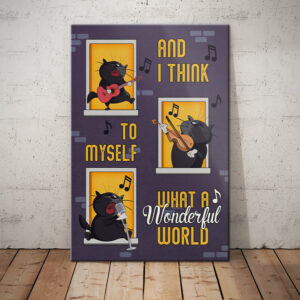 Black Cat Neighborhood Canvas