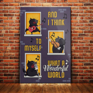 Black Cat Neighborhood Canvas