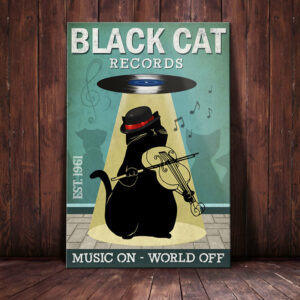 Black Cat Record Company Canvas
