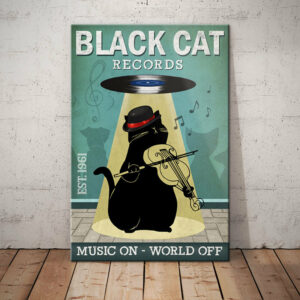 Black Cat Record Company Canvas